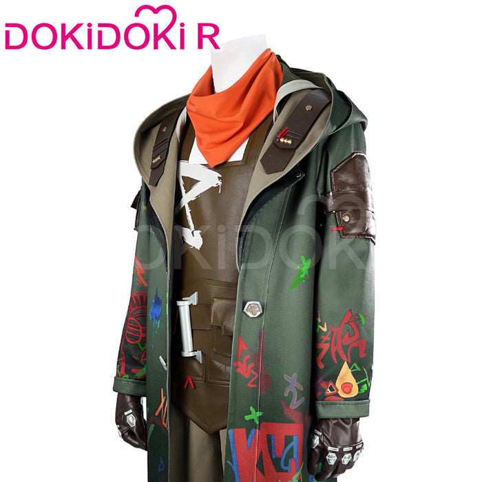 【Size XS-3XL】DokiDoki-R  Game Cosplay Green Man Costume Shaattered The Tiime