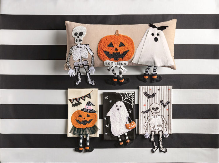 Skeleton Dangle Leg Halloween Towel