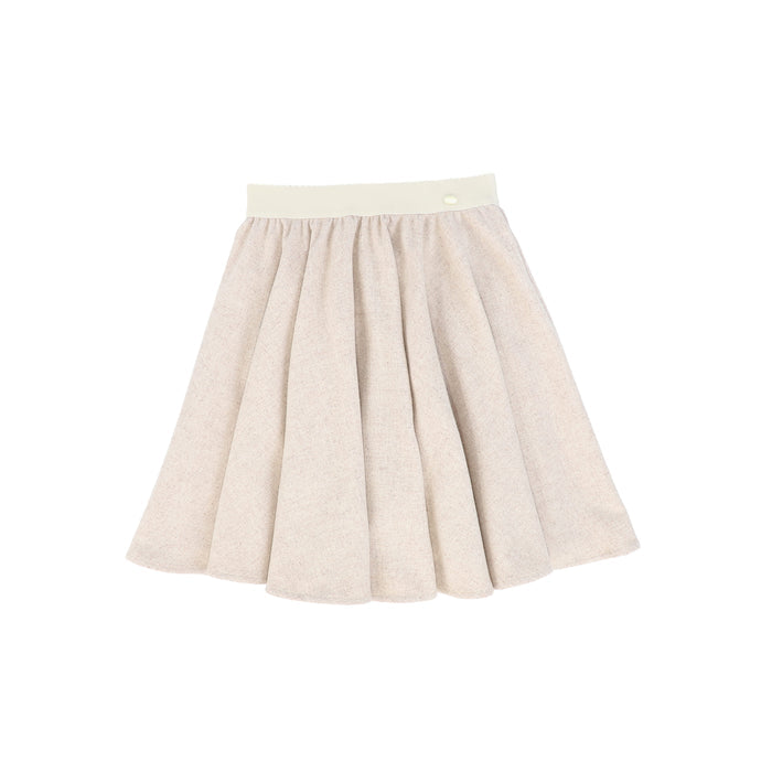 skirt marled wool circle - oatmeal