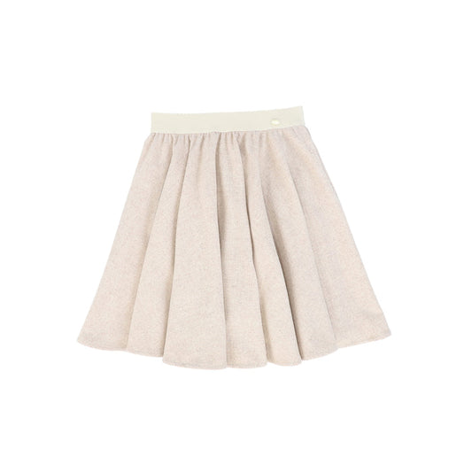 skirt marled wool circle - oatmeal