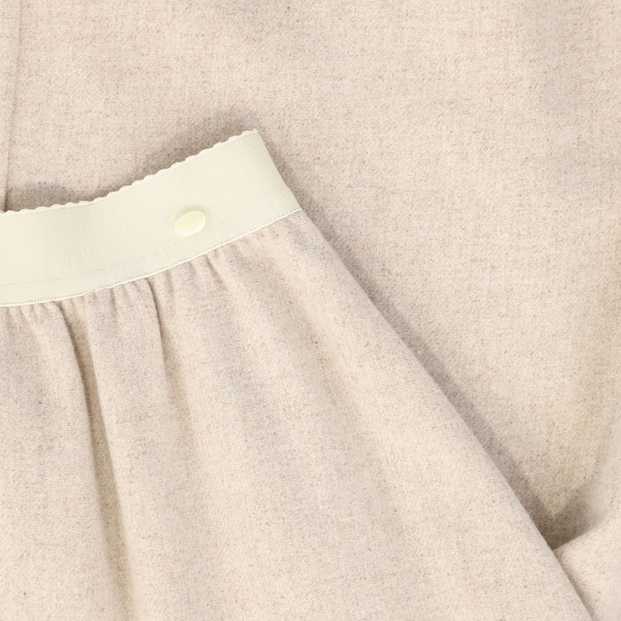 skirt marled wool circle - oatmeal