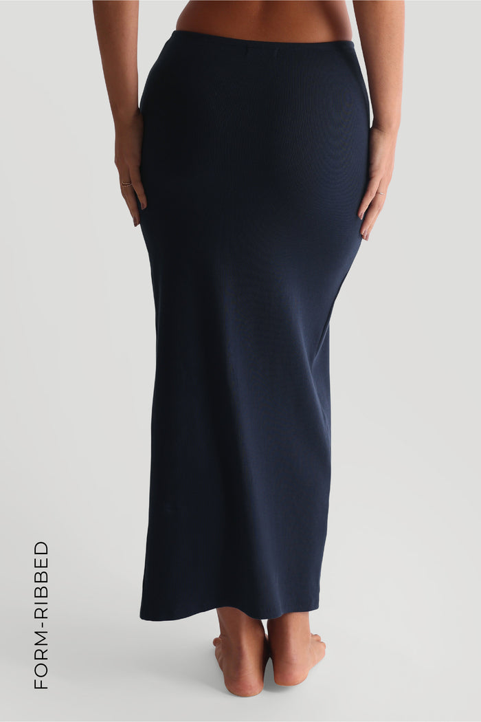 Slit Maxi Skirt - Navy