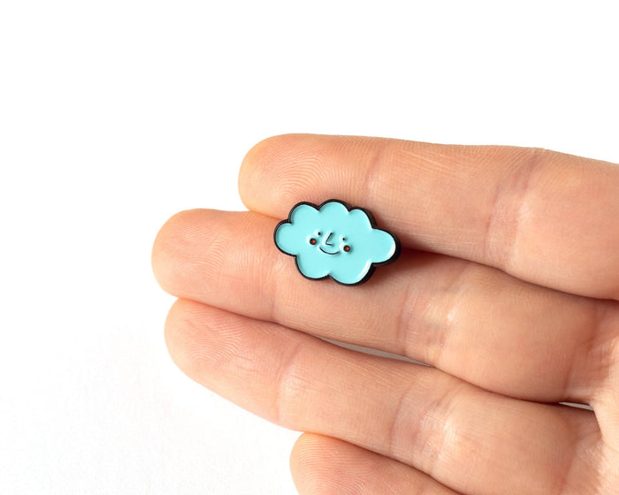 Smiley Cloud Enamel Pin
