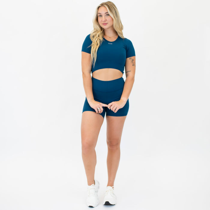 Poseidon Curve Crop Short Sleeve | SmoothSculpt