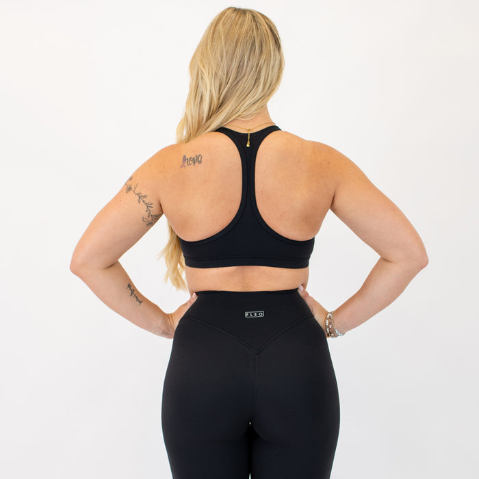 Black SmoothSculpt Jade Sports Bra - Medium Support by FLEO - 2