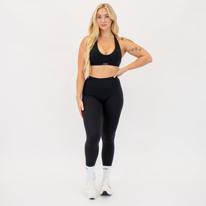 Black SmoothSculpt Jade Sports Bra - Medium Support by FLEO - 3