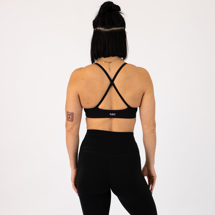 Black SmoothSculpt Raven Sports Bra - Light Support by FLEO - 2