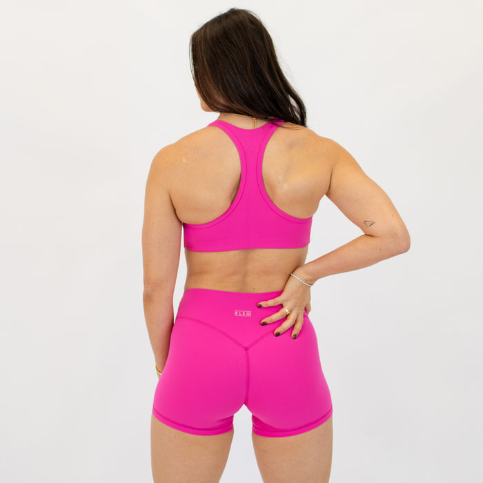 Hot Fuchsia SmoothSculpt Sage Racerback Sports Bra - Medium Support by FLEO - 2