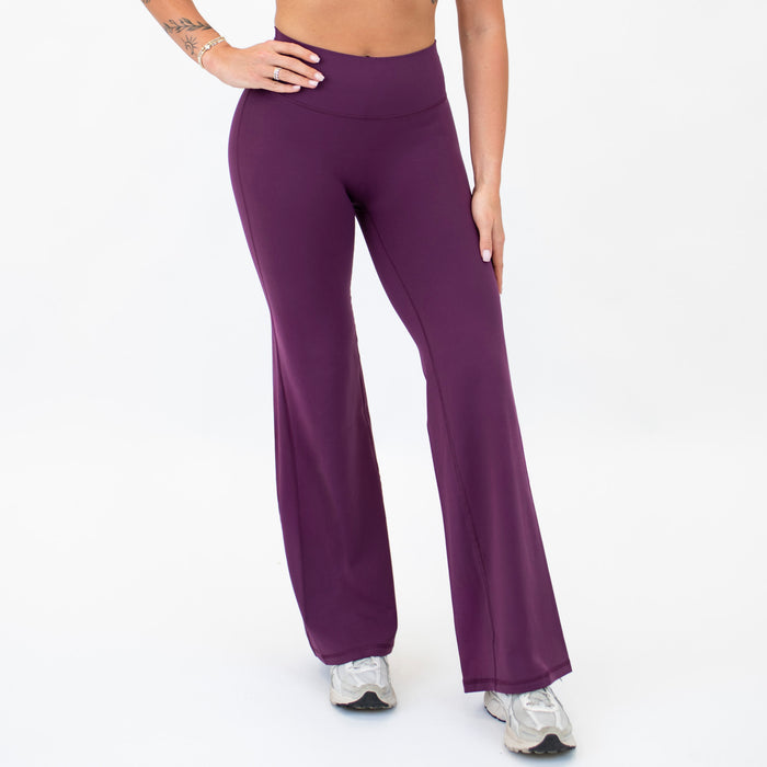 Plum Straight Leg Pant - High Rise