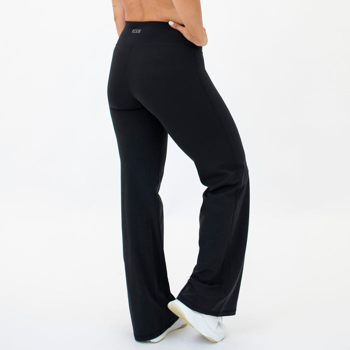 Black Straight Leg Pant - High Rise
