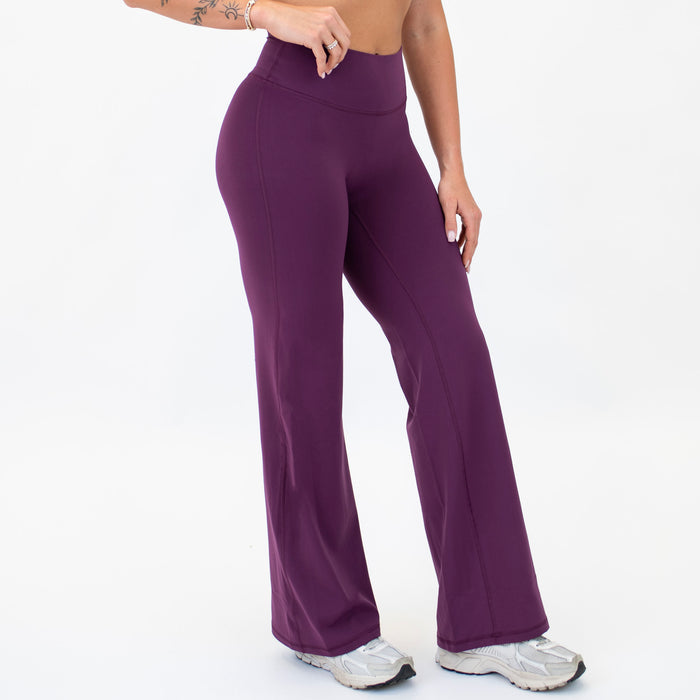 Plum Straight Leg Pant - High Rise