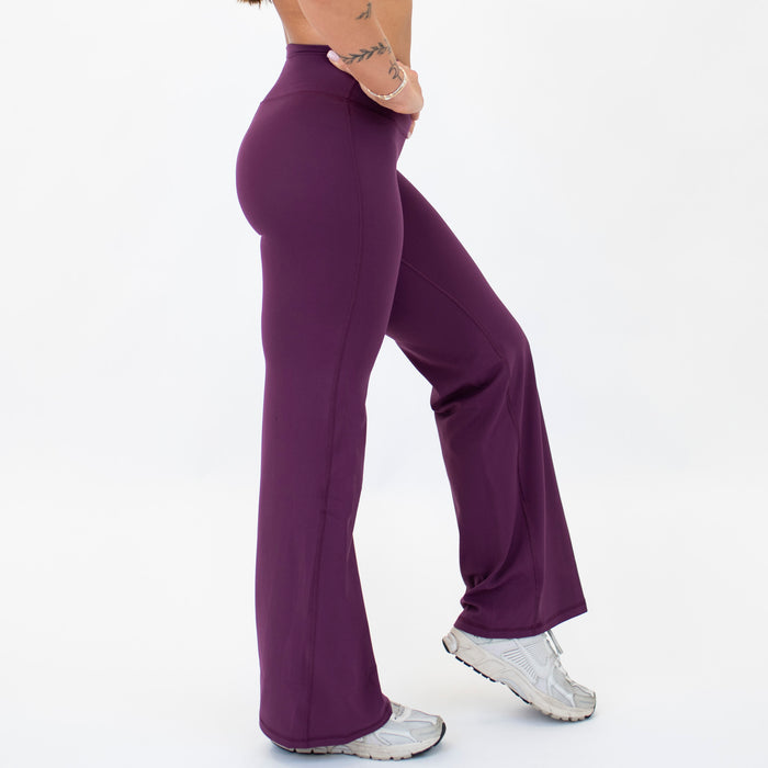 Plum Straight Leg Pant - High Rise