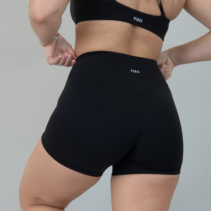 Black SmoothSculpt Uplift V Back Short 5" by FLEO - 2