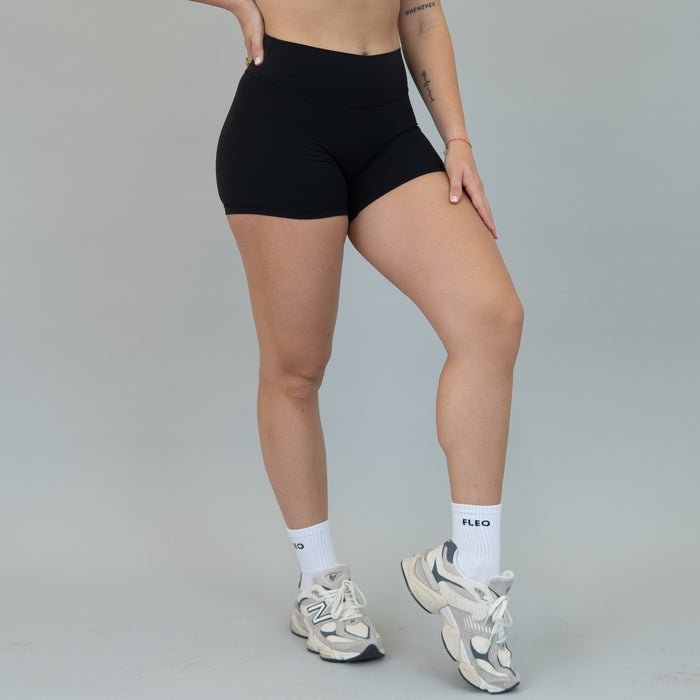 Black SmoothSculpt Uplift V Back Short 5" by FLEO - 3