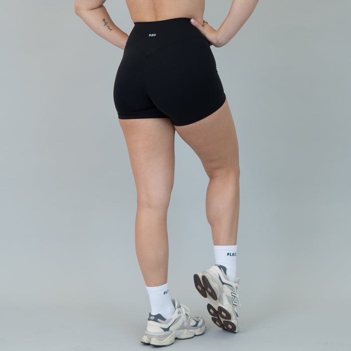 Black SmoothSculpt Uplift V Back Short 5" by FLEO - 4