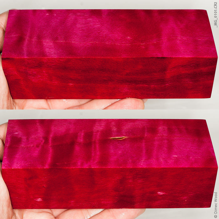 Stabilized curly cotton wood block