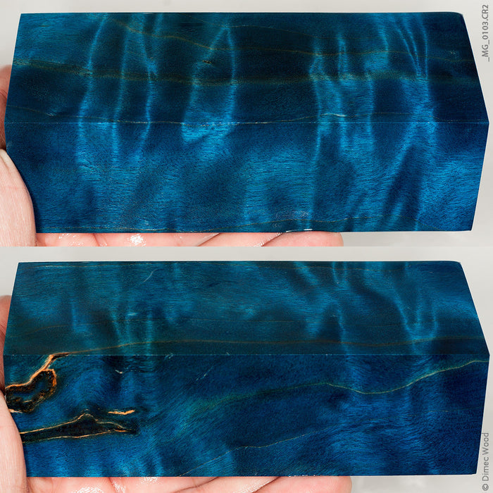Stabilized curly cotton wood block