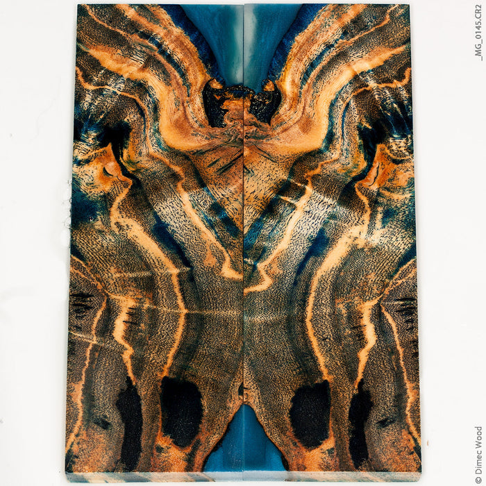 Stabilized hybrid wood box elder burl panels