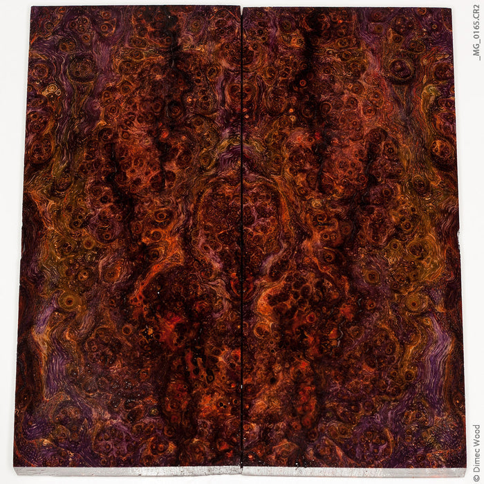 Stabilized wood black ash burl panels