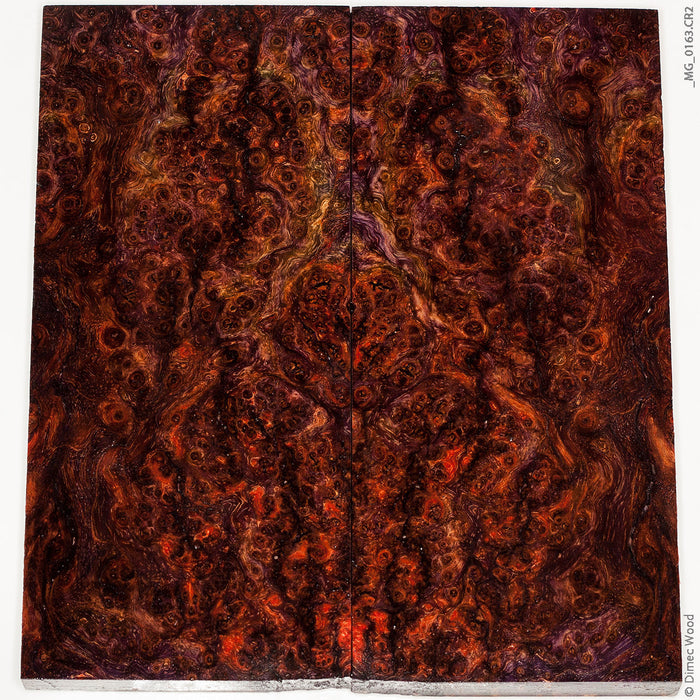 Stabilized wood black ash burl panels