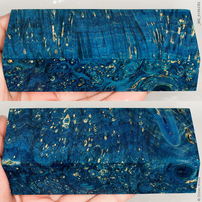 Stabilized wood box elder burl block