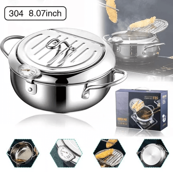Stainless steel deep fryer