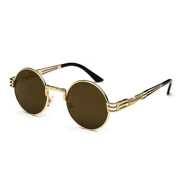 Steampunk Round Metal Sunglasses