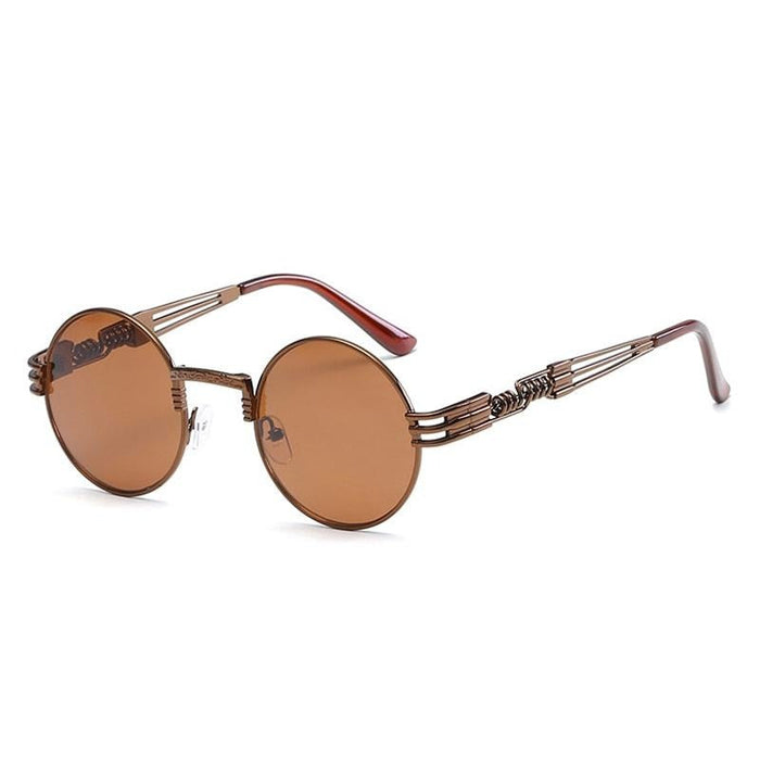 Steampunk Round Metal Sunglasses