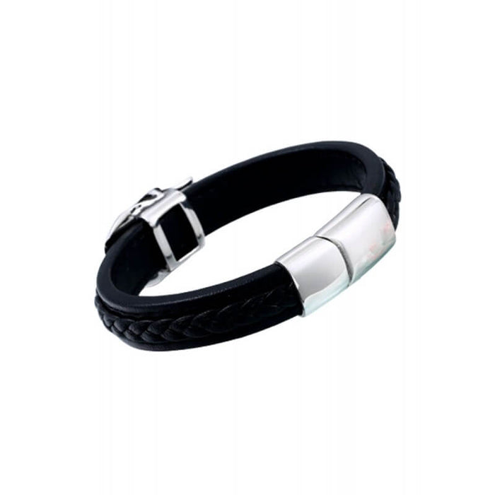 Steel Punk Skull Leather Bracelet