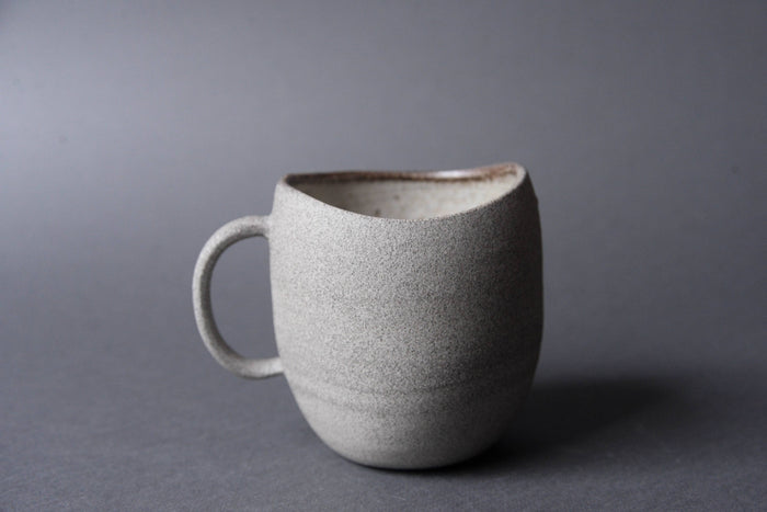 Stone - "SIMPLICITY" tall oval mug 450 ML, stoneware