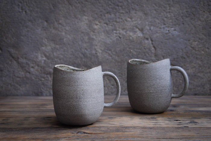 Stone - "SIMPLICITY" tall oval mug 450 ML, stoneware