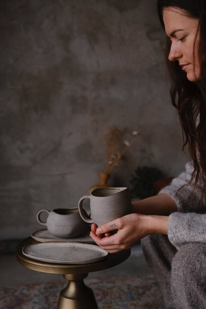 Stone - "SIMPLICITY" tall oval mug 450 ML, stoneware