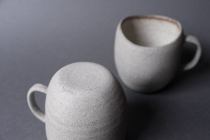Stone - "SIMPLICITY" tall oval mug 450 ML, stoneware
