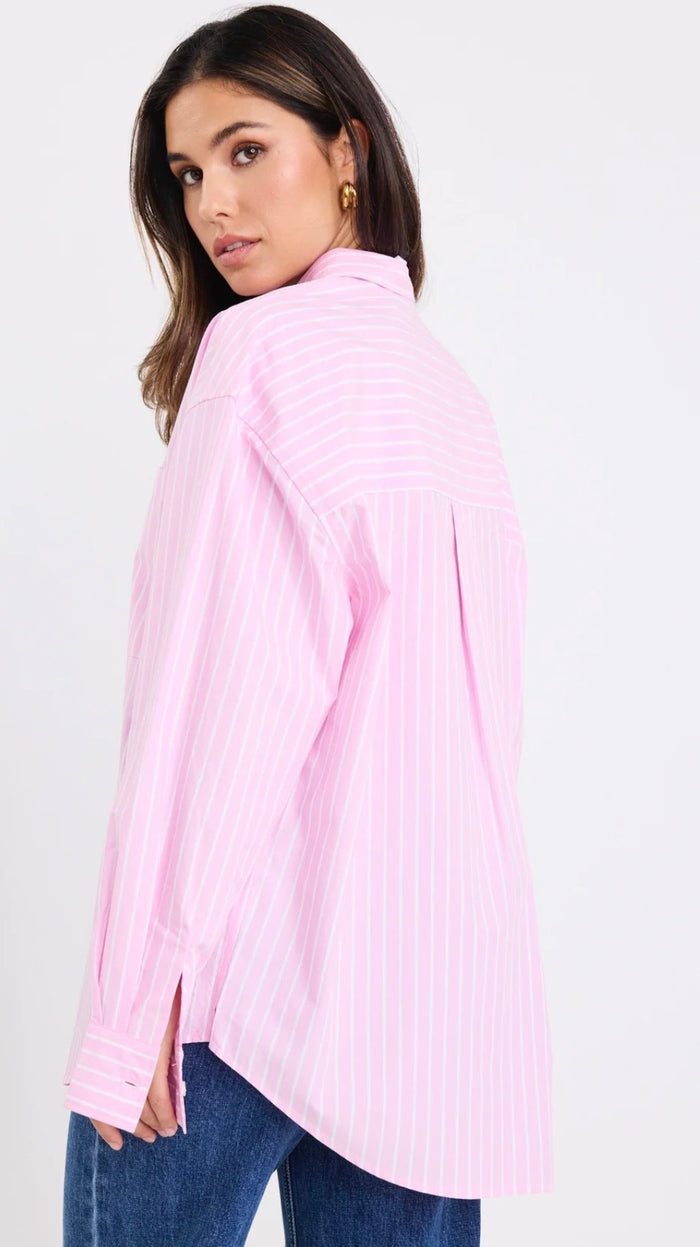 Stories be Told - Pink Striped Shirt