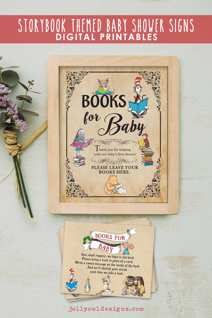 Story Book Themed Baby Shower or Birthday Party - Book Request Sign