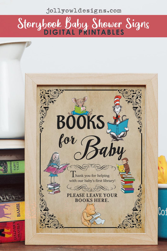 Story Book Themed Baby Shower or Birthday Party - Book Request Sign