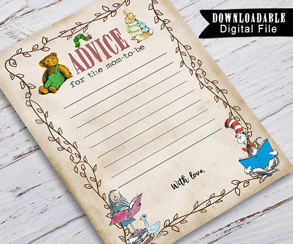 Storybook-Book Themed Baby Shower Games Bundle Set