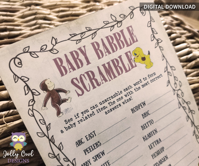 Storybook-Book Themed Baby Shower Games Bundle Set