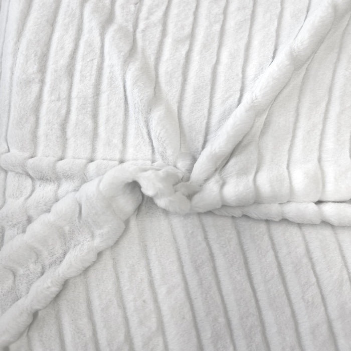Striped Rabbit Soft Plush Short Pile Faux Fur Fabric - Fashion Fabrics LLC