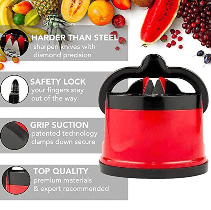 Suction cup knife sharpener