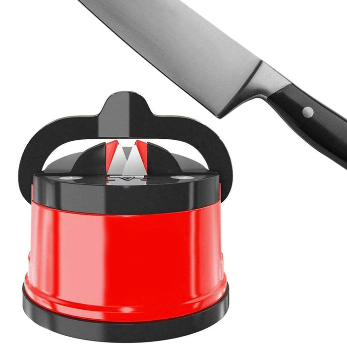 Suction cup knife sharpener
