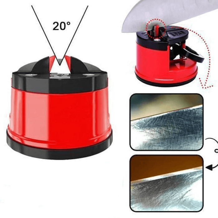 Suction cup knife sharpener