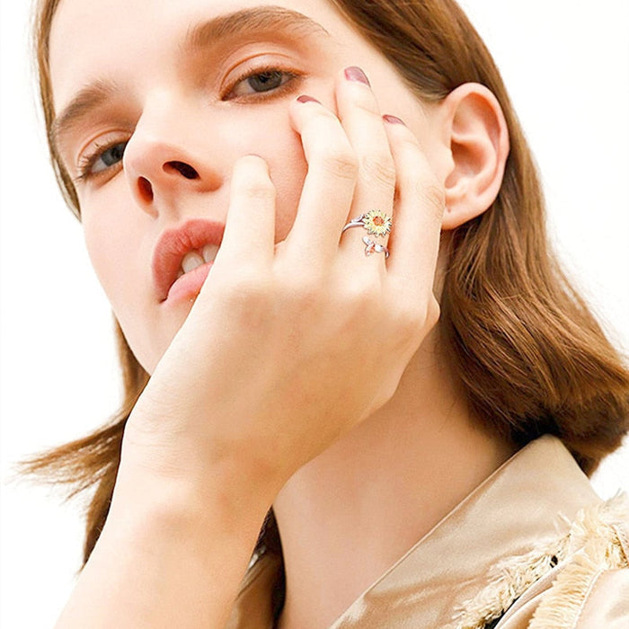 Sunflower Anxiety Ring