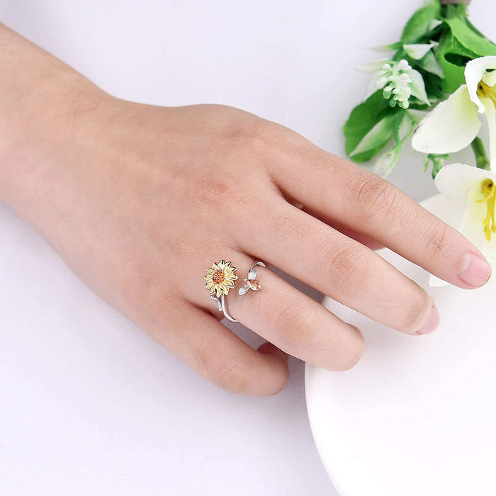 Sunflower Fidget Ring