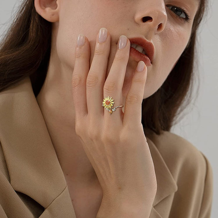 Sunflower Fidget Ring