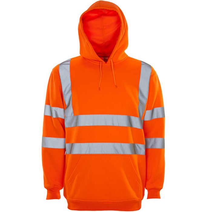 Supertouch Orange Hi Vis Hooded Sweatshirt