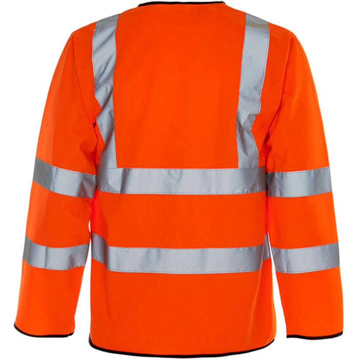 Supertouch Orange Long Sleeved Hi Vis Zip Front Vest