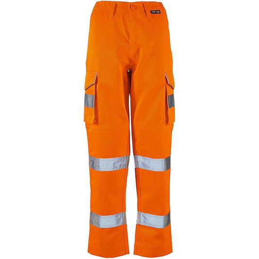 Supertouch Orange Women's Hi Vis Combat Trousers