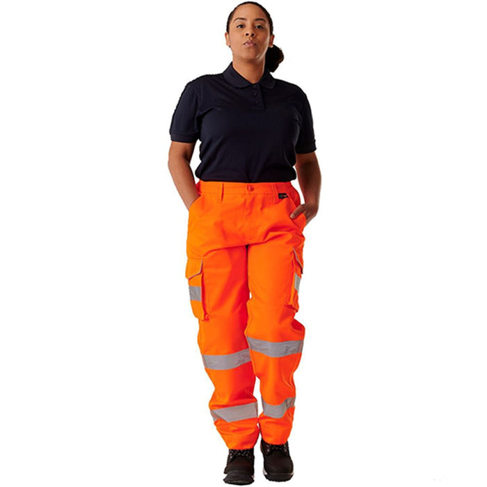 Supertouch Orange Women's Hi Vis Combat Trousers