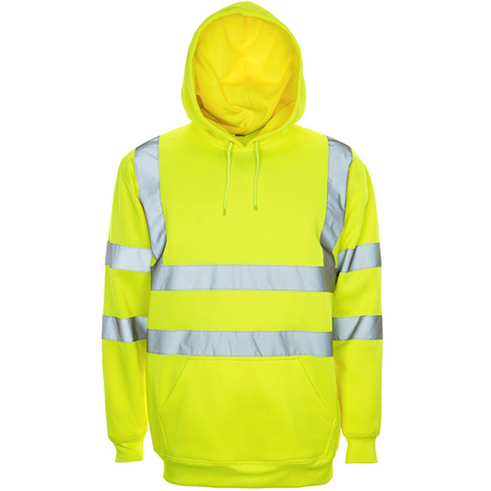 Supertouch Yellow Hi Vis Hooded Sweatshirt